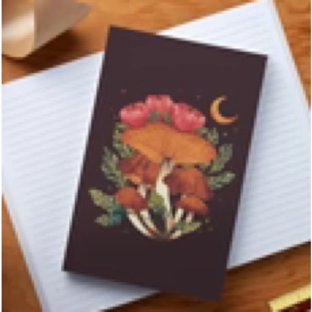 DENIK MIDNIGHT MUSHROOM CLASSIC LAYFLAT NOTEBOOK, Lined, NWT - Picture 4 of 6
